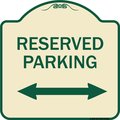 Signmission Reserved Parking Arrow Pointing Left and Right Heavy-Gauge Aluminum Sign, 18" x 18", TG-1818-23160 A-DES-TG-1818-23160